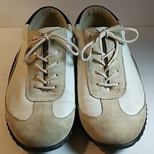 Ecco Sporty Soft Leather and Suede Sneakers Sz. 8